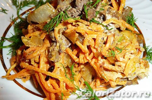 Салат из печенки пошагово Салат из печенки пошагово