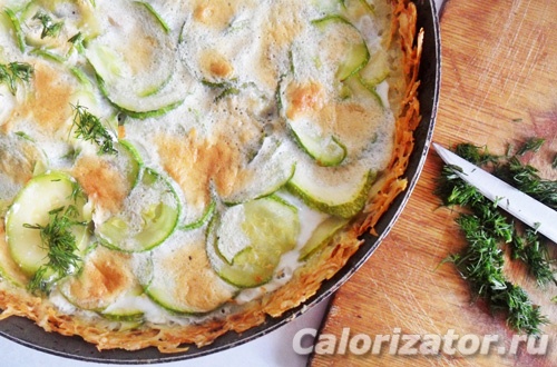 Кабачковый пирог с курицей Кабачковый пирог с курицей