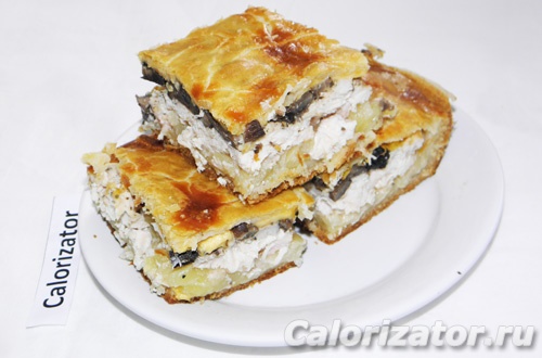 Закрытый пирог с курицей Закрытый пирог с курицей