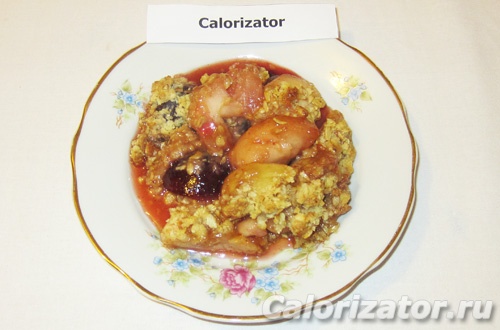 Пирог-крамбл с яблоками и сливами Пирог-крамбл с яблоками и сливами