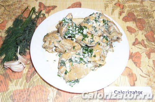 Куриные бедра в сливках Куриные бедра в сливках