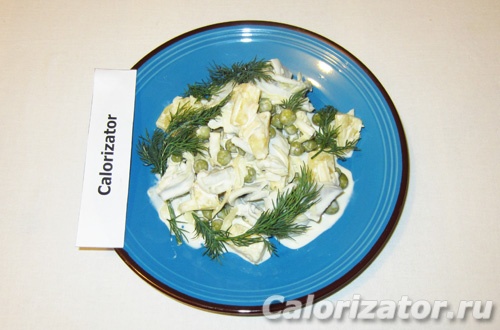 Салат с консервами и сыром Салат с консервами и сыром
