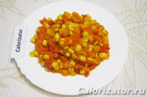 Гарнир из болгарского перца с кукурузой Гарнир из болгарского перца с кукурузой