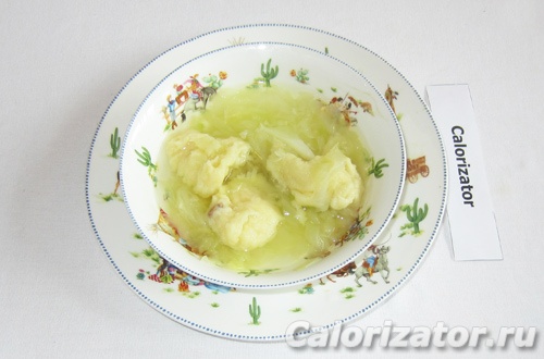 Суп капустный с клецками Суп капустный с клецками