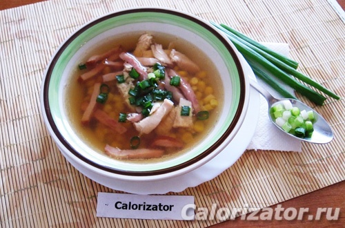 Куриный суп с кукурузой Куриный суп с кукурузой