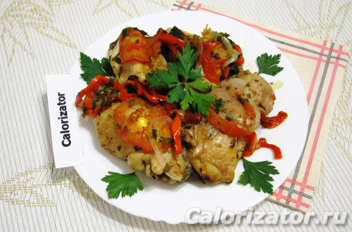 Сочное чахохбили из курицы Сочное чахохбили из курицы