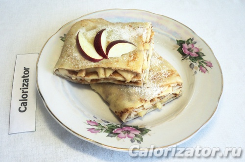 Блинный пирог с яблоками Блинный пирог с яблоками