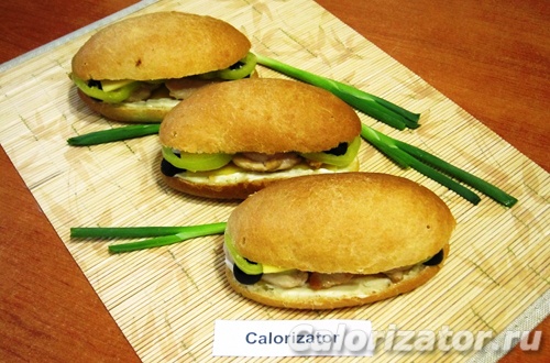 Сэндвичи с жареной курицей Сэндвичи с жареной курицей