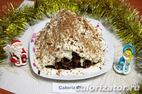 Блинный домик с джемом и орехами Блинный домик с джемом и орехами