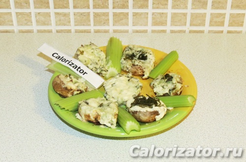 Шампиньоны с творогом и чесноком Шампиньоны с творогом и чесноком