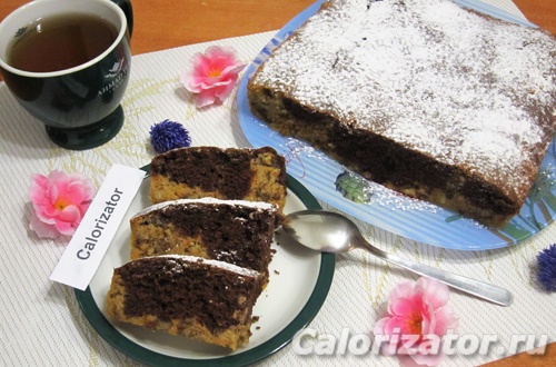 Пестрый кекс с тыквой и орехами Пестрый кекс с тыквой и орехами