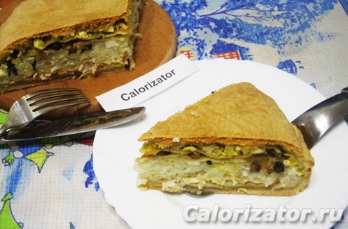 Курник с грибами и рисом Курник с грибами и рисом