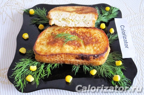Тосты с кукурузой и сыром Тосты с кукурузой и сыром