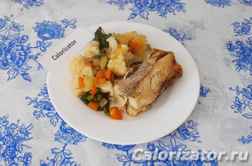 Минтай с овощами Минтай с овощами