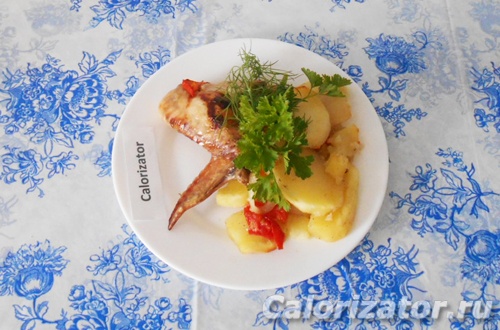 Курица с картофелем в духовке Курица с картофелем в духовке