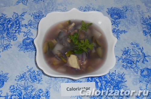 Суп с красной капустой и цуккини Суп с красной капустой и цуккини
