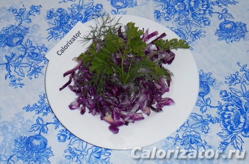 Салат из красной капусты и редьки Салат из красной капусты и редьки