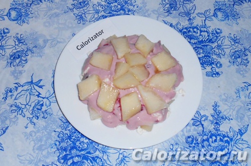 Творожный салат с дыней Творожный салат с дыней