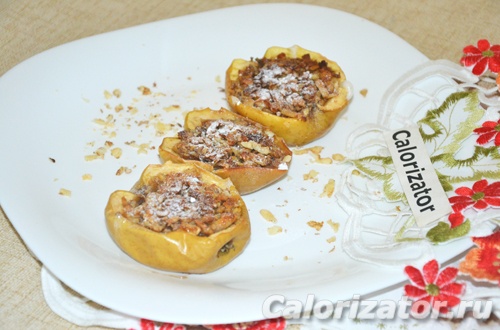 Яблоки с орехами и корицей Яблоки с орехами и корицей