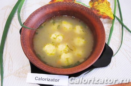 Суп с сырными клецками Суп с сырными клецками
