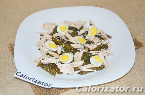 Теплый салат с куриным филе Теплый салат с куриным филе