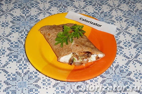 Лаваш с творогом и грибами Лаваш с творогом и грибами