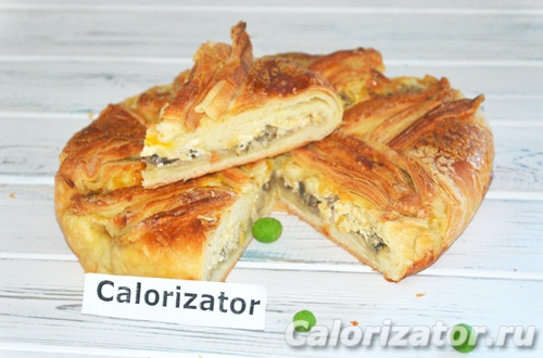 Пирог с грибами и луком Пирог с грибами и луком