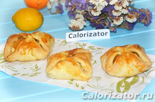 Слойки с творогом и абрикосами Слойки с творогом и абрикосами