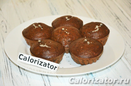 Творожные кексы с какао и изюмом Творожные кексы с какао и изюмом
