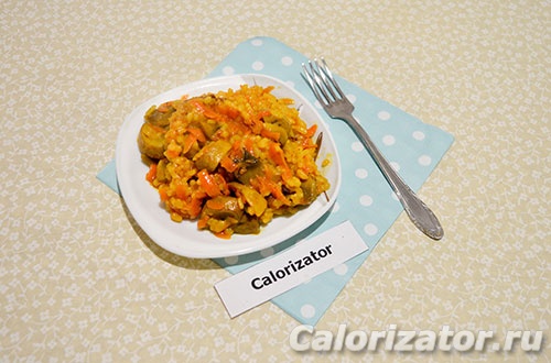 Плов с шампиньонами Плов с шампиньонами