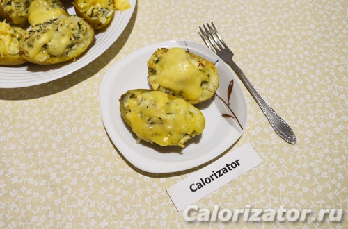 Картофель фаршированный сыром и укропом Картофель фаршированный сыром и укропом