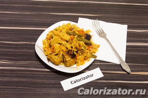Рис с овощами и соевым мясом Рис с овощами и соевым мясом