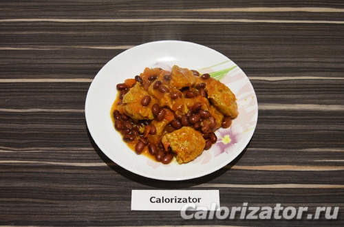 Подливка из соевого мяса и фасоли Подливка из соевого мяса и фасоли