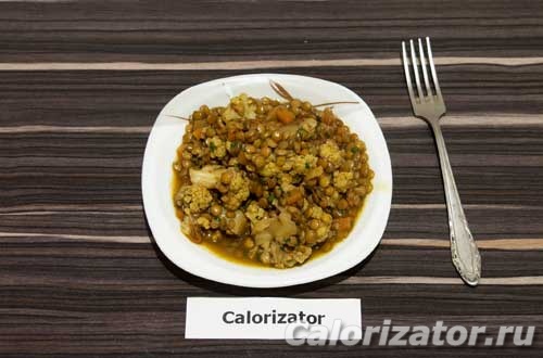 Чечевица тушеная с цветной капустой Чечевица тушеная с цветной капустой