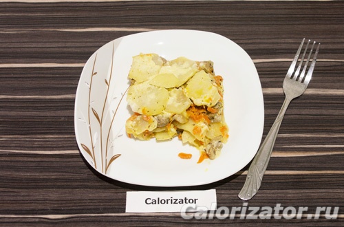Картофельная запеканка с вешенками Картофельная запеканка с вешенками