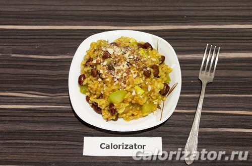 Острый рис с кабачком Острый рис с кабачком