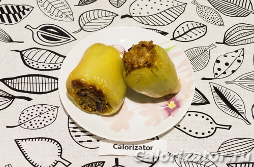 Перцы фаршированные рисом и грибами Перцы фаршированные рисом и грибами