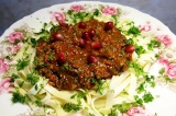 Томатный соус с мясным фаршем Томатный соус с мясным фаршем