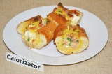 Багет фаршированный сыром и яйцом Багет фаршированный сыром и яйцом