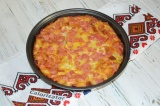 Фриттата с хлебом, колбасой и яйцом Фриттата с хлебом, колбасой и яйцом